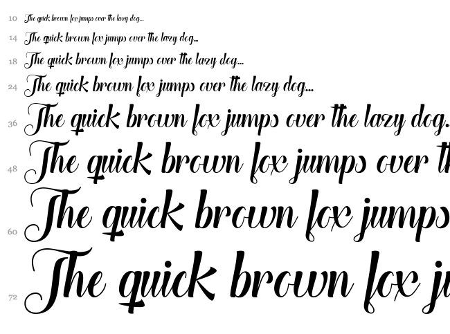 The Heart of Everything font waterfall